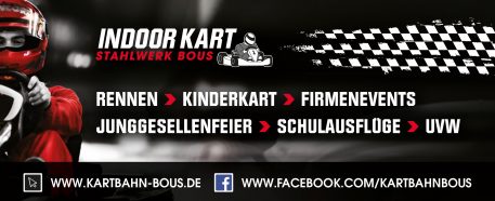 Flyer Indoor Kartbahn Bous