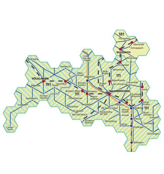 saarVV Wabenplan Beispiel